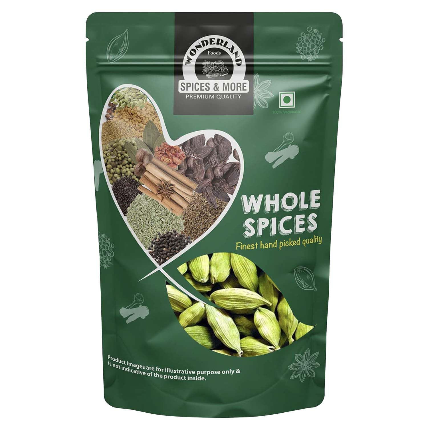WONDERLAND FOODS Whole Green Cardamom 8mm Bold (Choti Elaichi) (50g) (B08QJGKPCP) Amazon Price History, Amazon Price Tracker