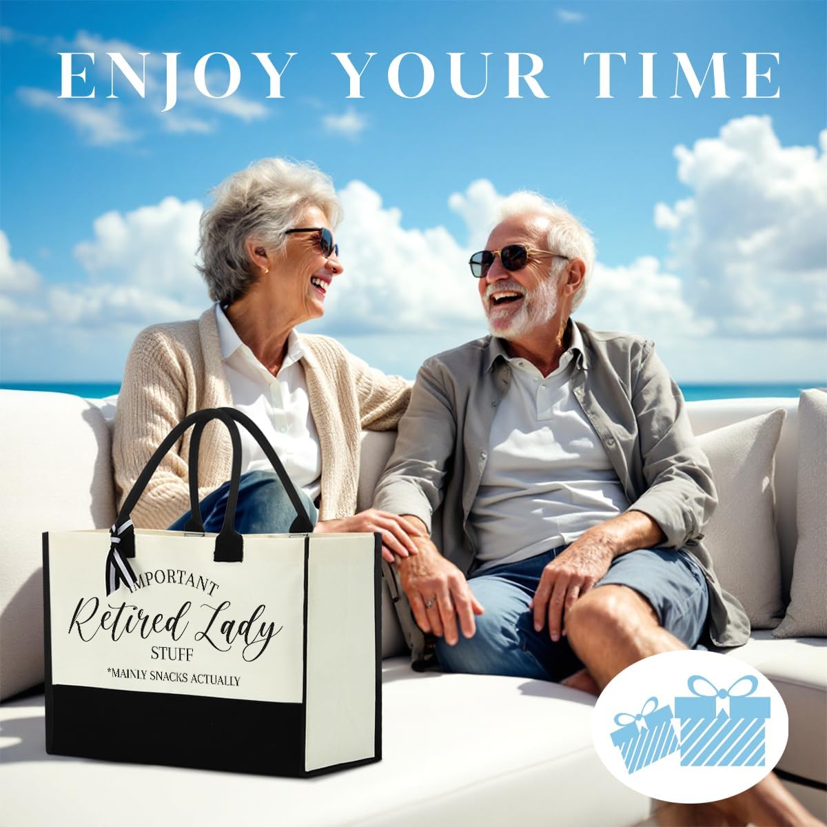 Retirement Gifts for Lady Teacher Nurse Women Canvas Tote Bag Beach Bag - Image 2