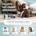 4-in-1 Pet Grooming Kit with Vacuum for Dog Shedding, 11000Pa Suction Power, Whisper Quiet, USA Design, Multi-Filtration System, 2.5L Trash Can, Auto-Protection, Low Noise, Home Grooming