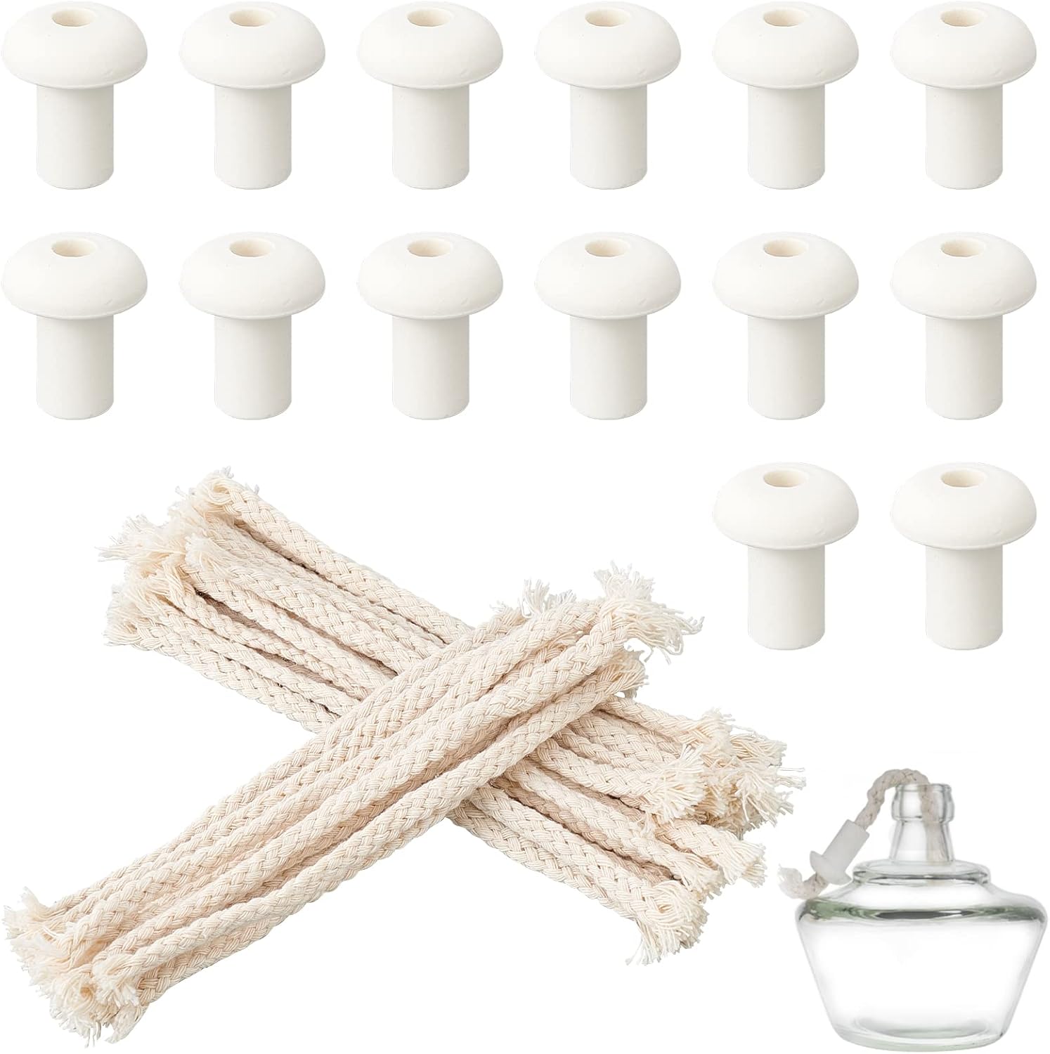 PH PandaHall Torch Wicks Replacement, 30 Sets Lamp Wicks