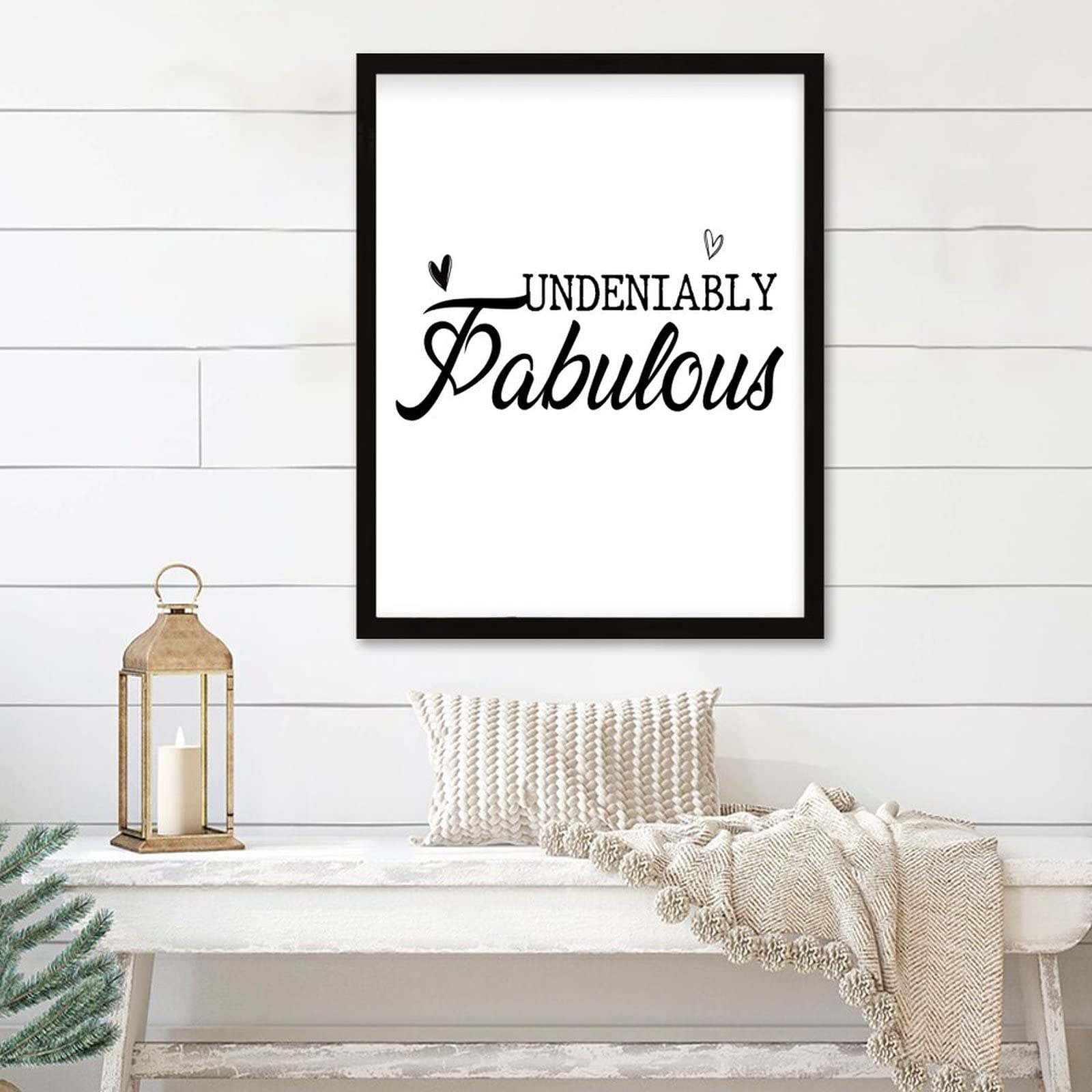 Affiche encadrée avec citation inspirante cadre premium noir 40,6x50,8 cm