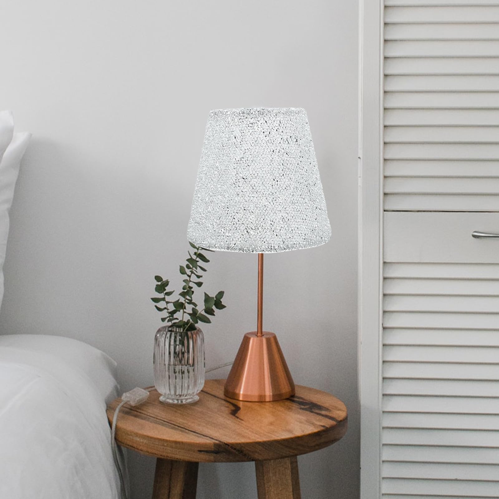 Kisangel Lampenschirme Kleiner Lampenschirm Zum Aufstecken E14 Lichtschutz Für Wohnzimmer Schlafzimmer Tischleuchte Stehleuchte Schreibtisch Dekoration 14 X 13 Cm