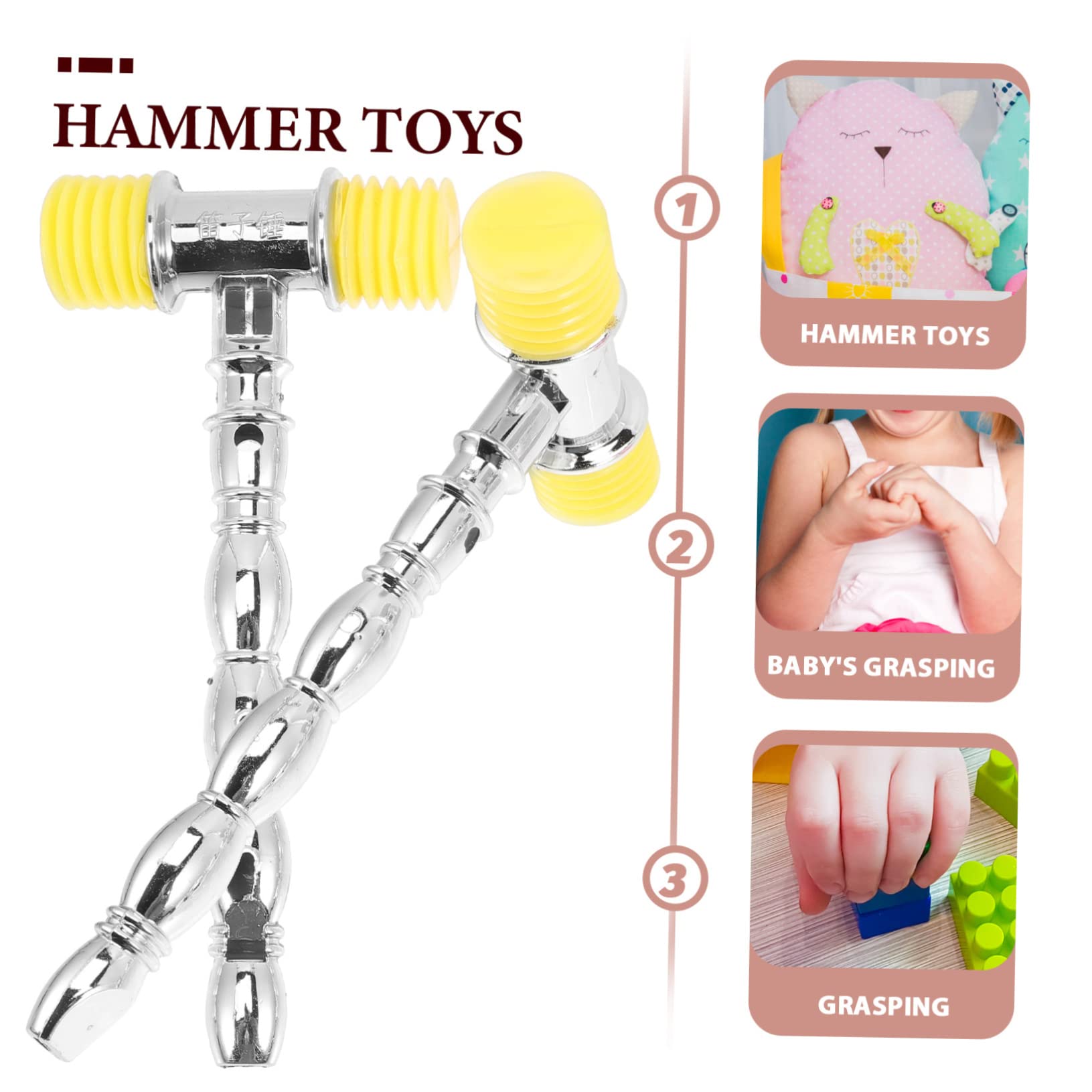 JOINPAYA 6pcs Pounding Hammers Party Props Fun Noise Making Cheering Tool for Interactive Play and Celebrations for Birthdays and Gatherings Random Color