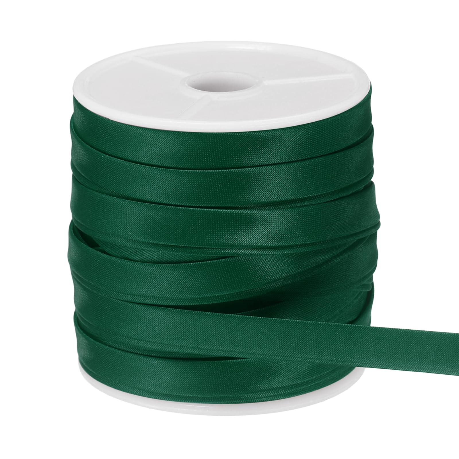 sourcing map Double Fold Bias Tape 3/8" x 25 Yds Dark Green
