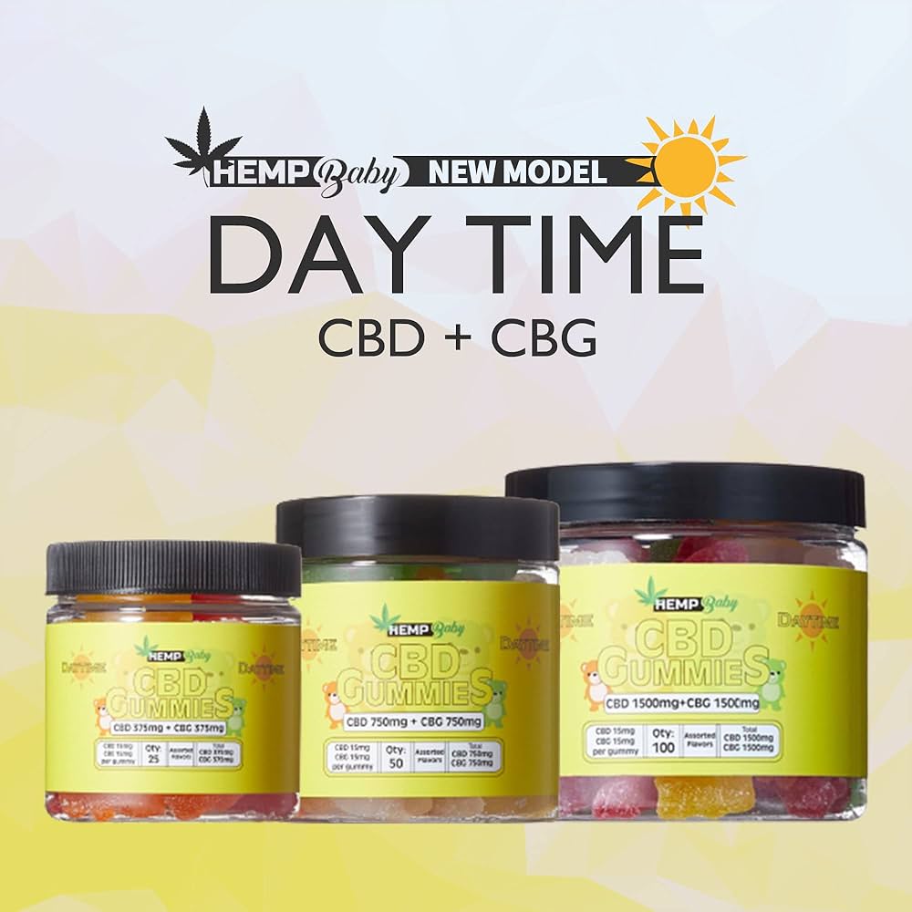 Amazon.co.jp: HEMPBaby CBG + CBD DAY TIME グミ 100粒 1粒CBG15mg+