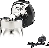 Hamilton Beach Walk 'n Cut Cordless Rechargeable Electric Can Opener, Hands-Free, Any Size Cans, Easy Clean Blade (76501G, Black)