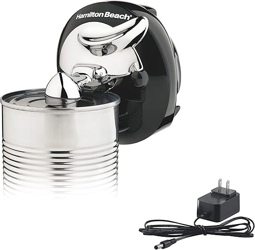 Hamilton Beach Walk n Cut - Abrelatas eléctrico para cocina uso en cualquier tamaño automático y libre inalámbrico y recargable hoja extraíble fácil