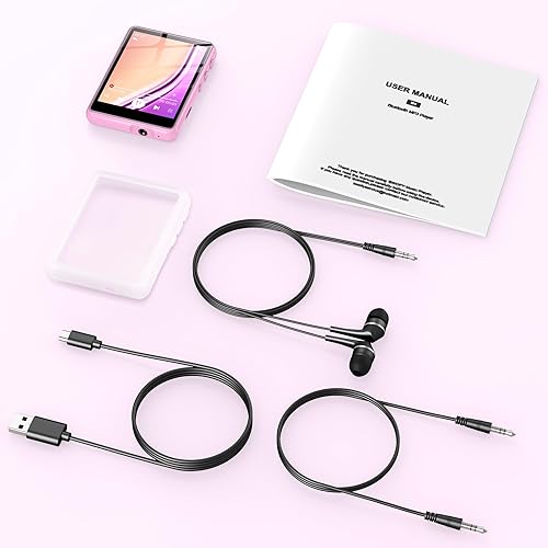 Miniatura 8 de SWOFY Reproductor de MP3 M4 con Bluetooth con batería de polímero de litio de 300 mAh rosa