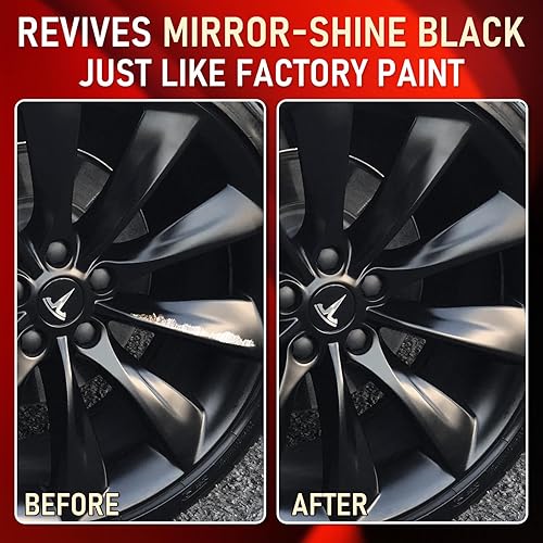 Miniatura 3 de Pintura negra de retoque de llantas, pintura de reparación de ruedas rápida y fácil, pintura de retoque para rueda de automóvil, pintura negra para