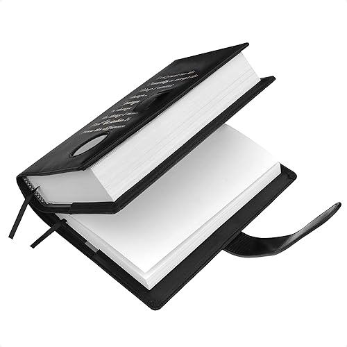 Miniatura 8 de GALILEO® Funda de cuero genuino doble AA para libro grande y 12 pasos y 12 tradiciones, soporte para medallones, regalo perfecto, Alcohólicos