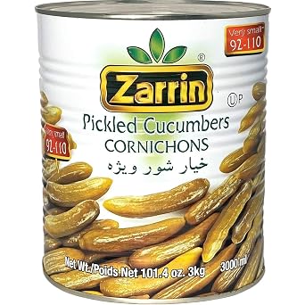 Zarrin - Pickled Cucumber Cornichons, 101.4 oz 3 KG