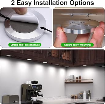 LABOREDUCER Smart Under Cabinet Lighting 12 Pack Dimmable with Alexa Google Assistant,App and Remote Control,Under Cabinet Lights Wired Plug in or Hardwired for Kitchen Counter