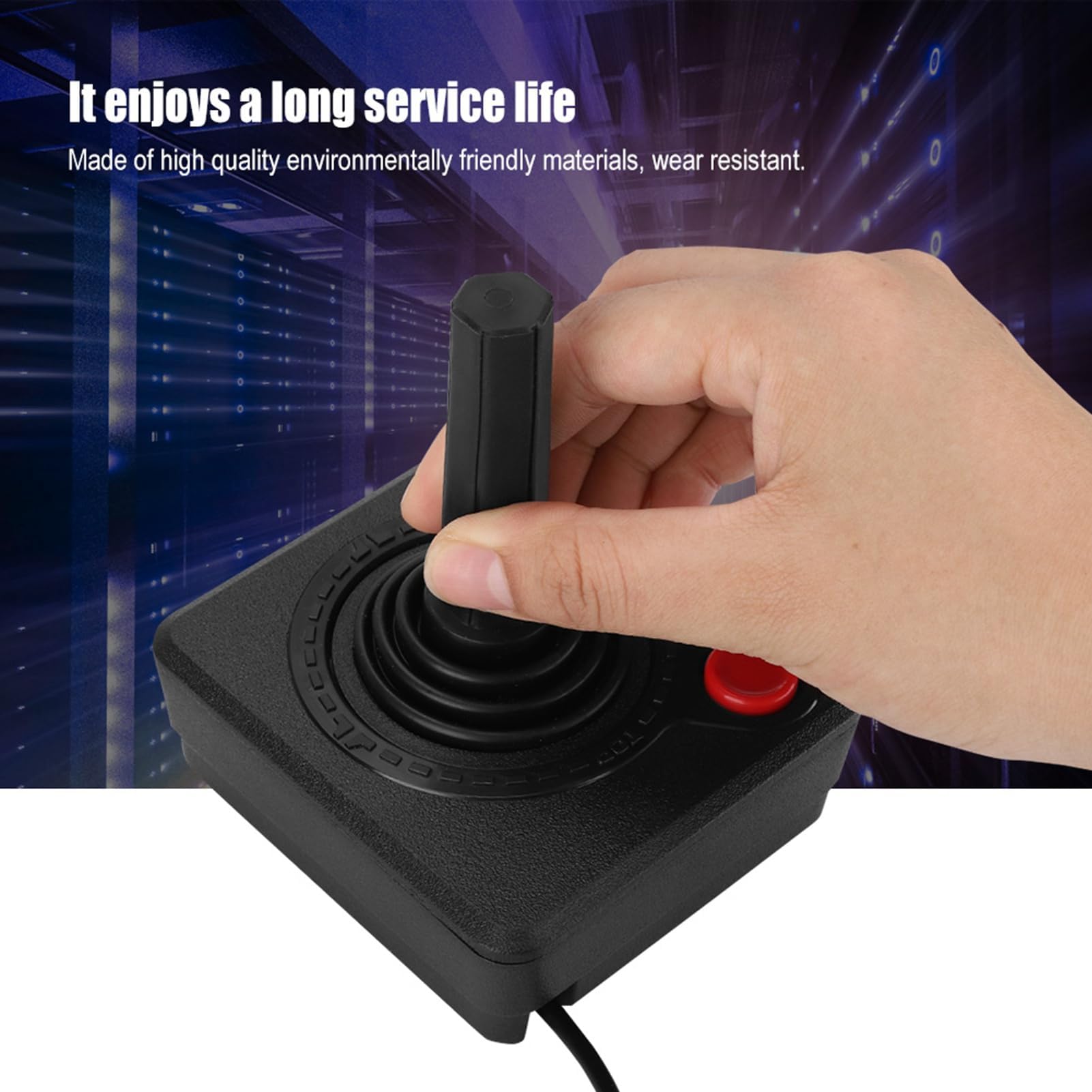 143 Retro Classic 3D Analog Joystick Controller for Atari 2600 Joystick, for Atari Flashback Game Control with Operating Button/Four-Way Joystick, for Atari Joystick with Games for Atari 2600 Systems