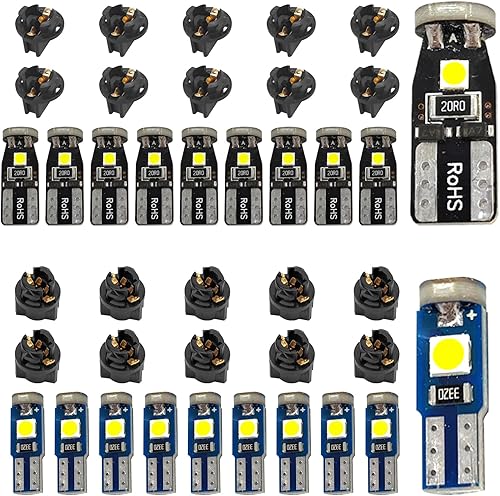 Bombilla LED de repuesto blanca de 12 V T5 37 74 73 2723 2721 T10 158 168 194 2825 con panel de control de panel de zócalo lámpara indicadora PC74