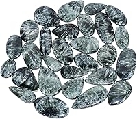 Vista 5 de Lote de 5 piezas de gemas sueltas naturales en forma de cabujón para hacer joyería, gemas sueltas, forma de piedra ovalada y pera, tamaño de piedra