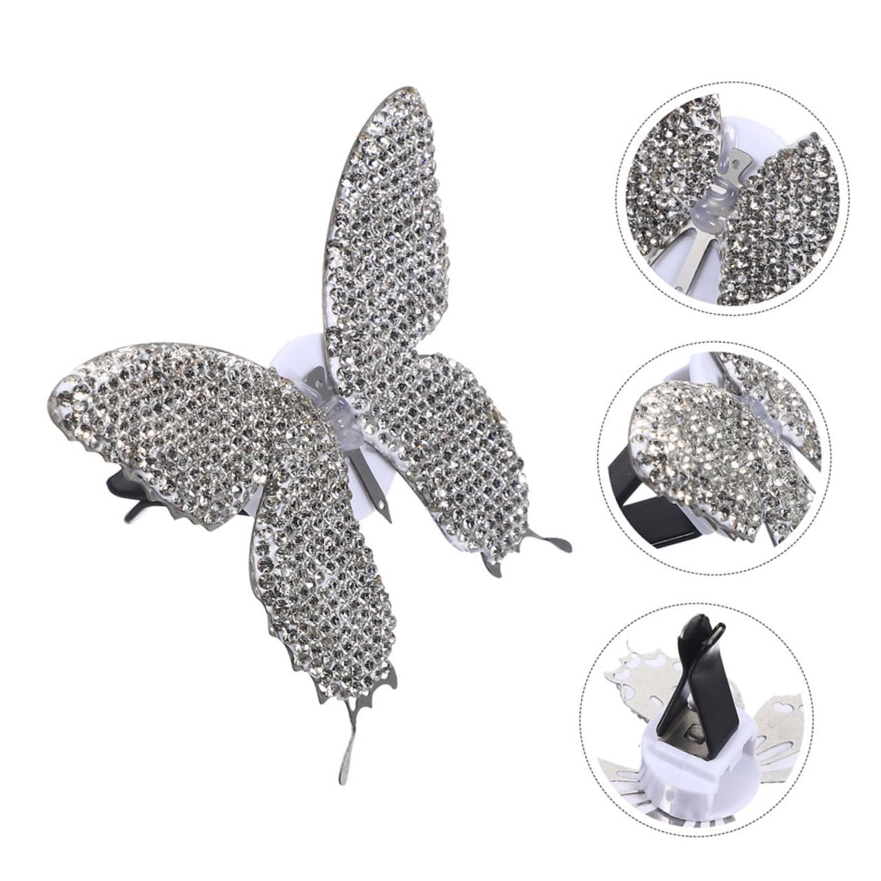 SOLUSTRE 5 Pezzi Di Clip Per Bocchette Di Ventilazione Per Auto A Forma Di Farfalla Decorazione Automatica Per Auto Con Strass