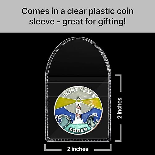 Miniatura 57 de The Achieve Mint Ficha sobria de 13 meses Chip sobrio de trece meses Regalo no AA, medallones no religiosos para hombres y mujeres que celebran
