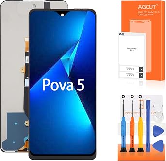 AGCUT for Tecno Pova 5 Screen Replacement for Tecno Pova 5 LCD Display Touch Screen Digitizer Assembly Repair Parts 6.78"