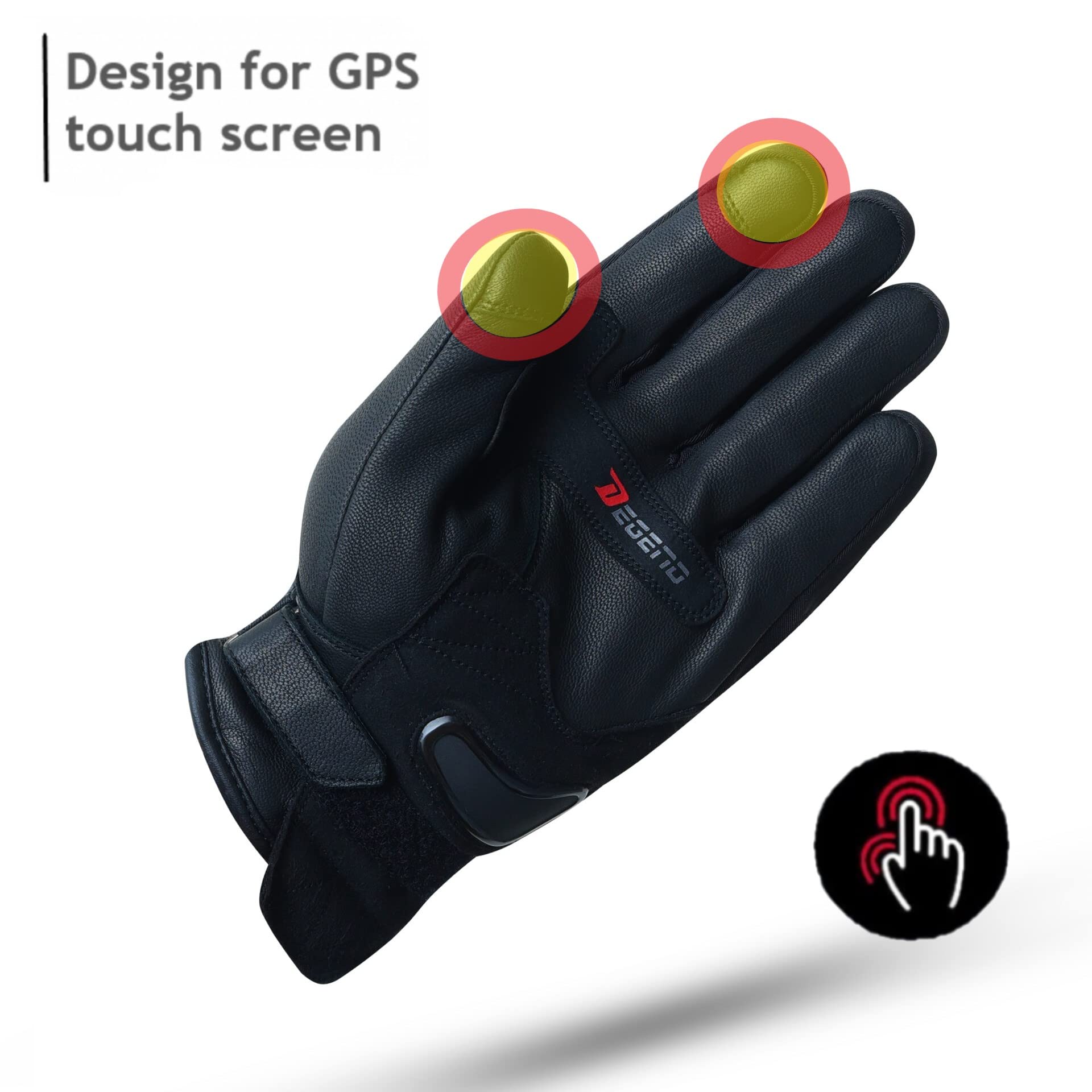 Indus Lady | Guantes Moto Invierno Mujer | Guantes de Piel Impermeables Transpirables con Forro para Invierno - Protecciones en Nudillos, Dedos y TPU - Accesorios Motocicleta Homologado CE