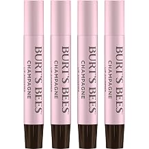 Burt's Bees Shimmer Lip Tint Set, Mothers Day Gifts, Tinted Lip Balm Stick, Moisturizing for All Day Hydration with Natural Origin Glowy Pigmented Finish & Buildable Color, Champagne (4-Pack)