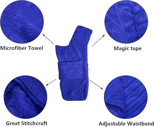 Miniatura 93 de Geyecete Abrigo de secado para perros – Bolsa de secado rápido para perros – Toalla de baño para perros – Toalla de baño de microfibra de secado Azul