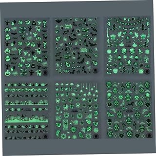 FRCOLOR 6 Folhas De Adesivos De Unhas Decalques De Arte De Unhas Adesivos Decorações De Unhas Para Arte De Unhas Adesivos 3D Para Adesivos De Unhas De Morcego Adesivos De Decalque De