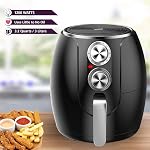Brentwood Appliances AF-300BK 3.2-Quart 1,200-Watt Electric Air Fryer with Timer and Temperature Control (Black/Silver)