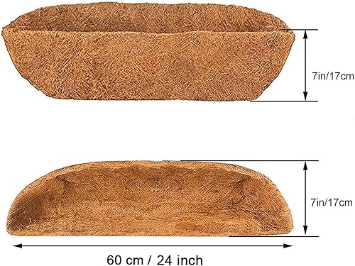 Miniatura 9 de 2 revestimientos de coco natural para macetas, revestimientos de cesta colgante de 24303648 pulgadas, forro de repuesto de fibra de coco,