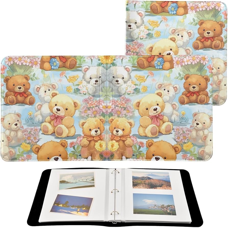 Amazon.com: UMIRIKO Cute Teddy Bears Photo Album Self Adhesive