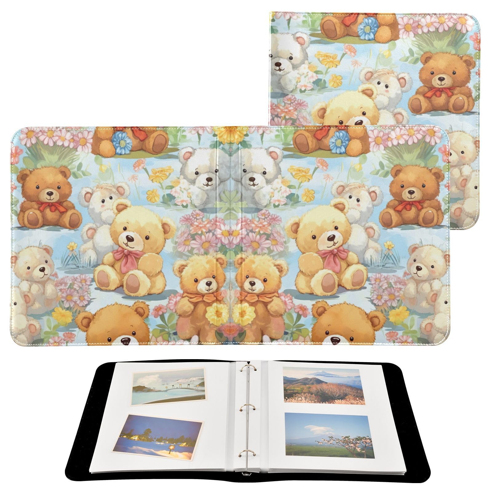 Amazon.com: UMIRIKO Cute Teddy Bears Photo Album Self Adhesive