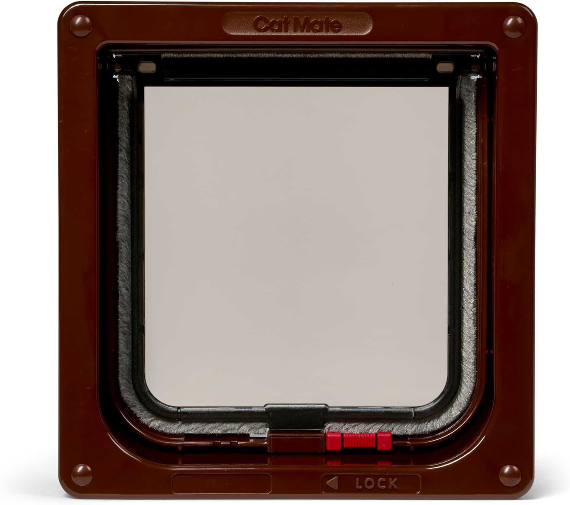 Cat Mate 2-Way-Locking Cat Flap with Door Liner to 50mm (234) - Secure Lockable Door for Small to Medium Sized Cats, for UPVC, Wood and Wall, Brown