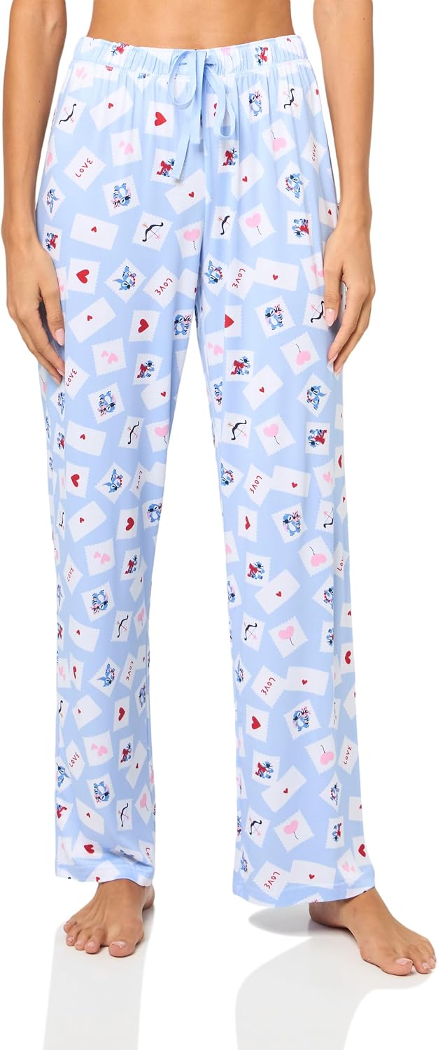 Disney Women's Pajama Bottom, Lounge Pant With Drawstring, Ultra-soft & Comfortable Nightwear