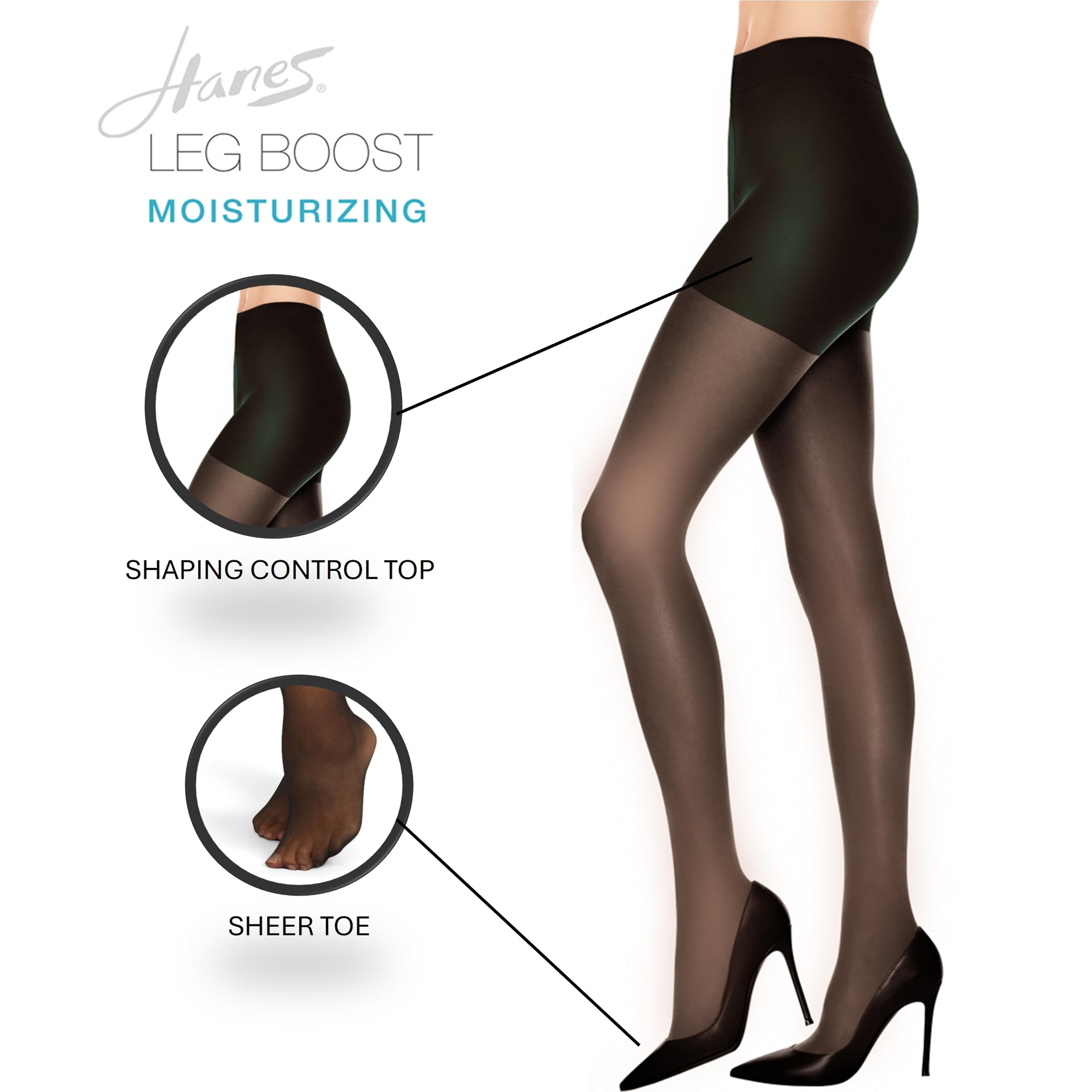 Hanes Women's Leg Boost Moisturizing