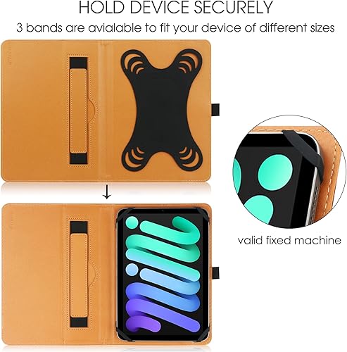 Miniatura 3 de HGWALP Funda universal para tablet de 7 y 8 pulgadas, funda protectora universal para tableta de 7 pulgadas y 8 pulgadas, con correa de fijación