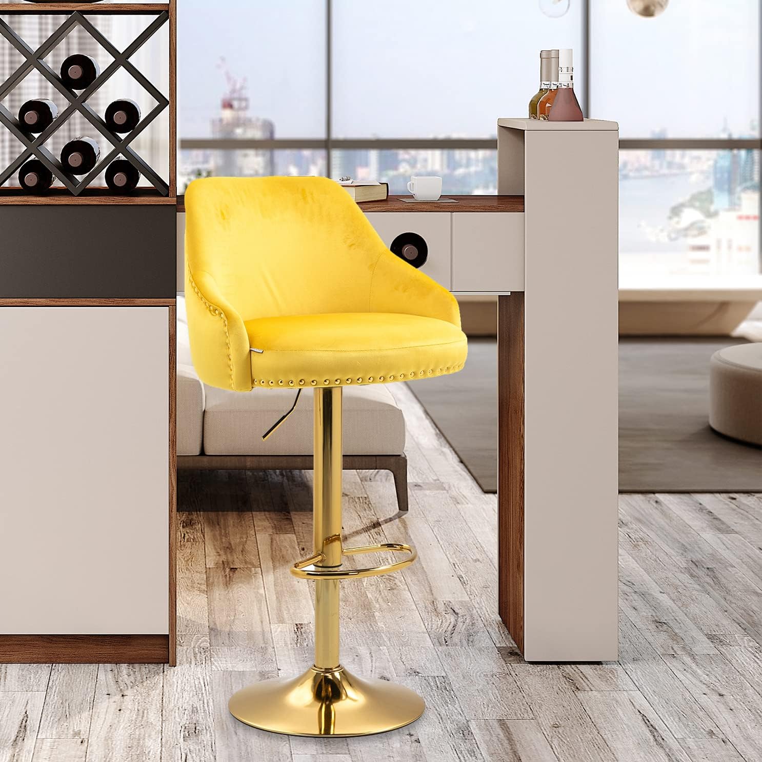 Bar Stools, Velvet Barstools, Counter Height Bar Stool