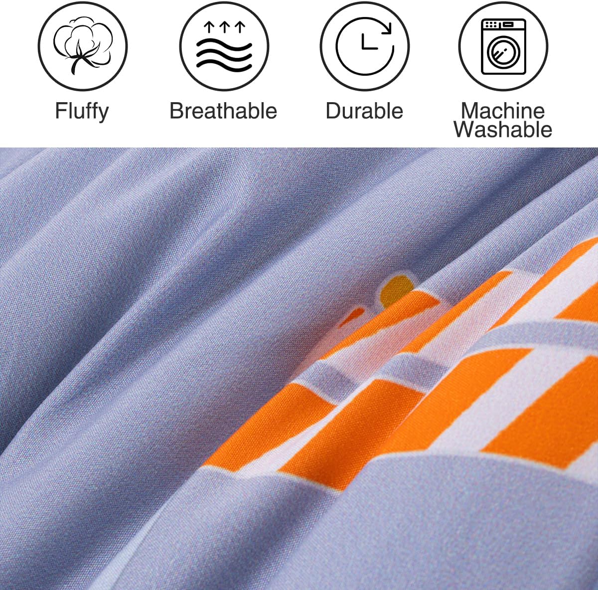 Holawakaka Trucks Tractors Cars Boy Bedding Comforter Set with Sheets, Twin Size Cartoon Construction Car Excavator Print Kids Bed in A Bag 5-Piece, Boys Reversible Dorm Bed Sets (Red Twin) - Image 8