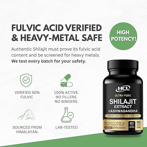 Miniatura 3 de Cápsulas de resina pura Shilajit  50% de ácido fúlvico verificado extracto de shilajit del Himalaya  15,000 mg de Shilajit orgánico crudo con