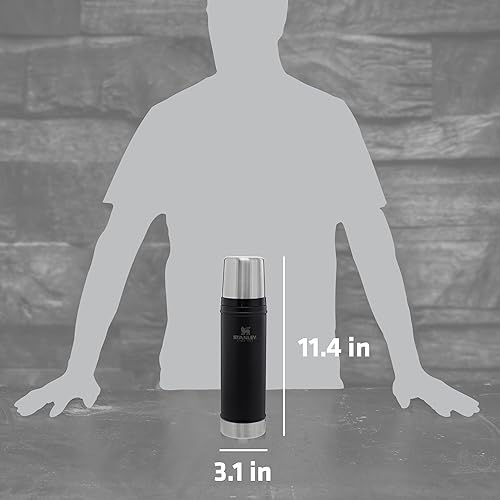 Miniatura 5 de Stanley - Botella térmica clásica legendaria de 20 onzas con aislamiento al vacío  Boca ancha con tapa de taza a prueba de fugas  Mantiene las
