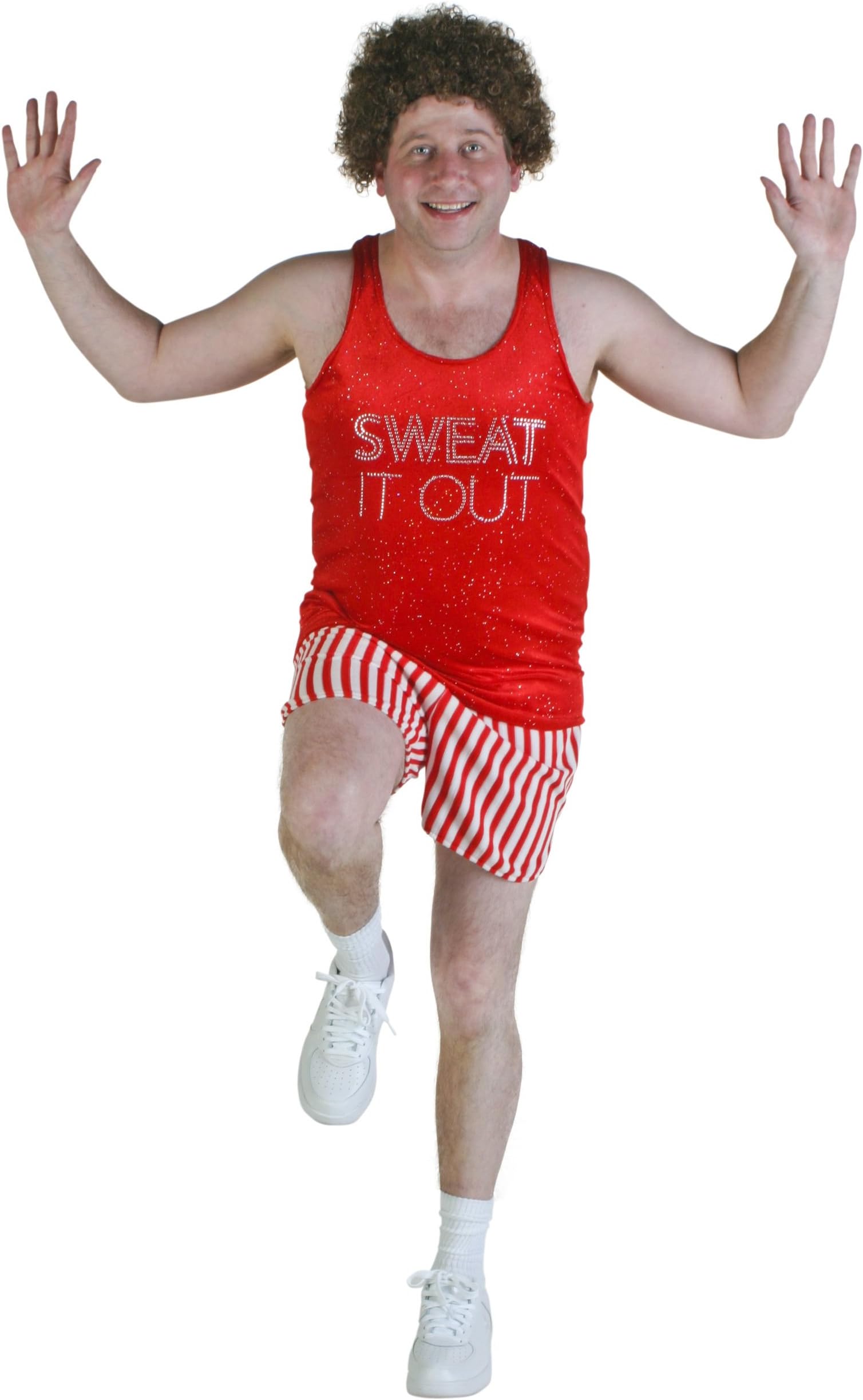 Richard Simmons Costume for Adults, Fitness Guru Outfit, Retro Workout Instructor Costume for Halloween Cosplay