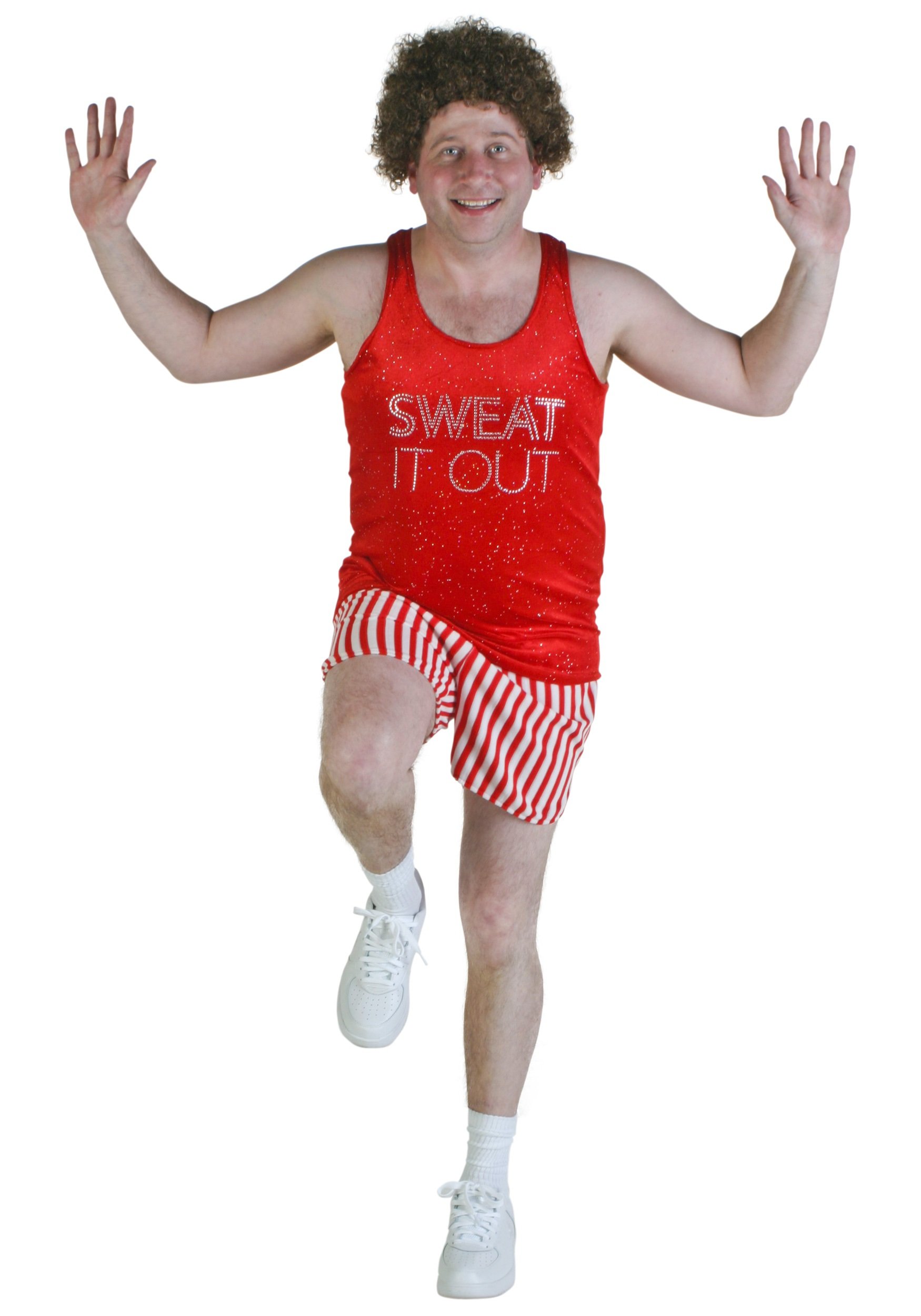 Richard Simmons Costume for Adults, Fitness Guru Outfit, Retro Workout Instructor Costume for Halloween Cosplay