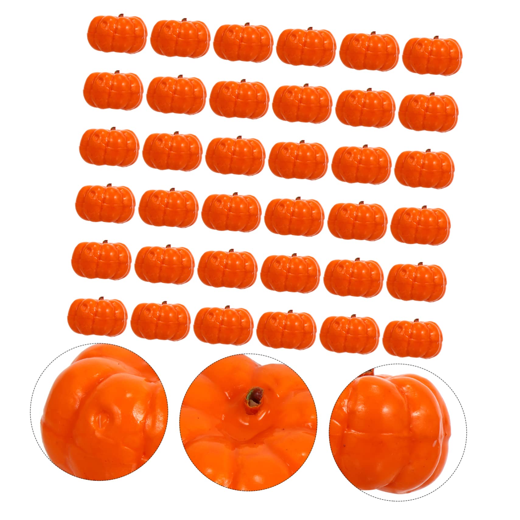 Zerodeko 7 Sätze Kürbis Dekoration Kürbisdekor Im Freien Gefälschte Schaumkürbisse Kürbis Kranz Halloween-deko-zubehör Schaumkürbisse Klein Halloween-kürbis Pu-kleber Orange 100 Stück * 7
