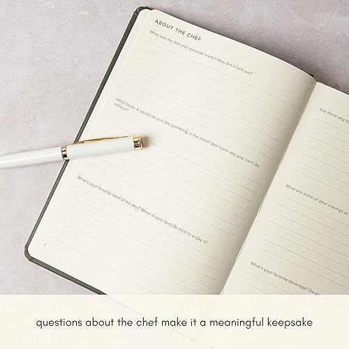 Miniatura 4 de Kunitsa Co. Cuaderno de Recetas - Regalo de Recuerdo, Libro en Blanco de Recetas de Tapa Dura para Escribir Tus Propias Recetas con Sugerencias de