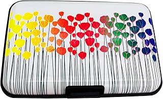 RFID Credit Card Holder for Women or Men, Theft Proof Credit Card Holder, Slim Design Fits in Pocket (Pretty flower)