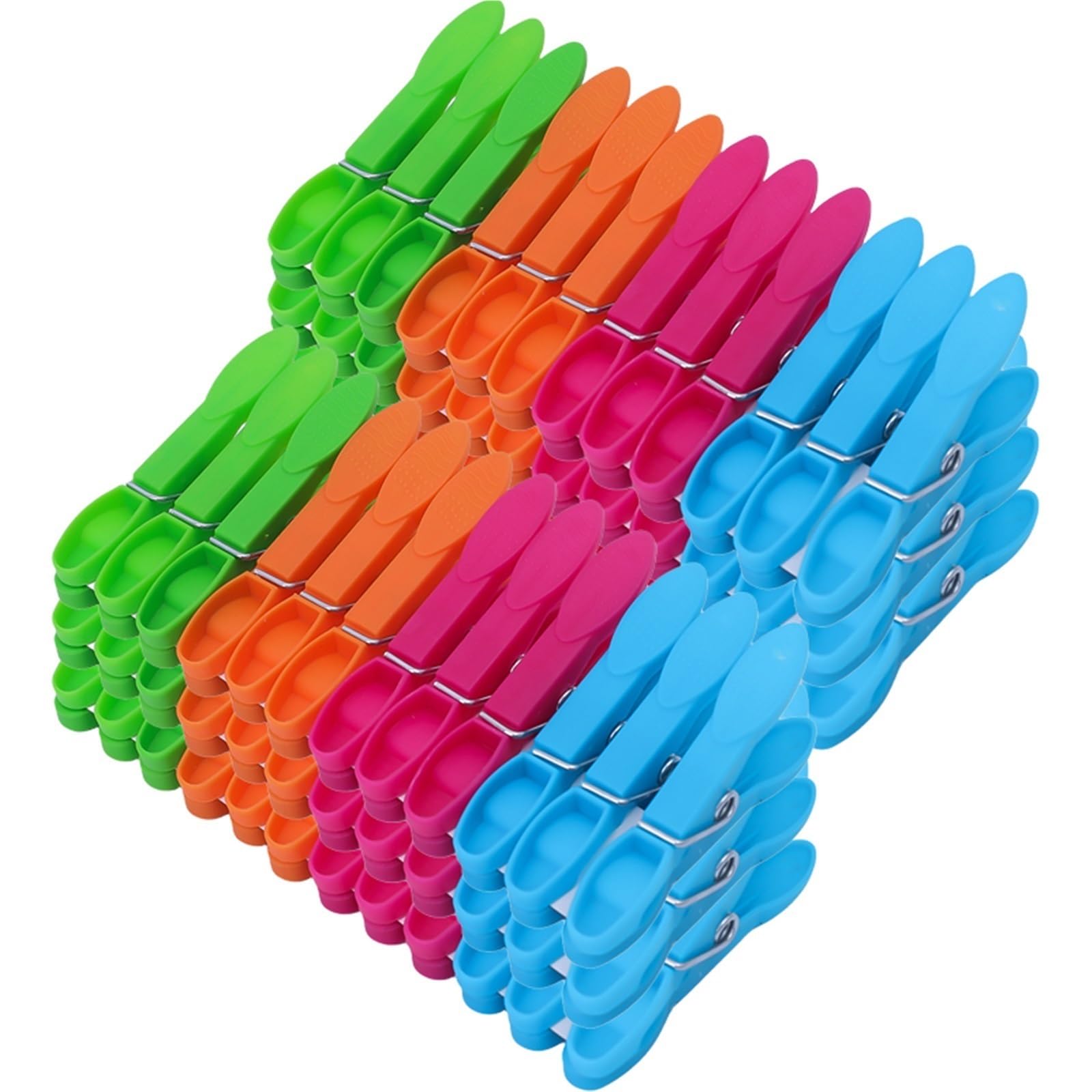 Wäscheklammer Non-Slip Clothes Pegs | Windproof Laundry Clothespins Socks Towel Hanging Peg Crafts Picture Plastic Clips Food Package Seal Clamp(Mixed color 72PCS)