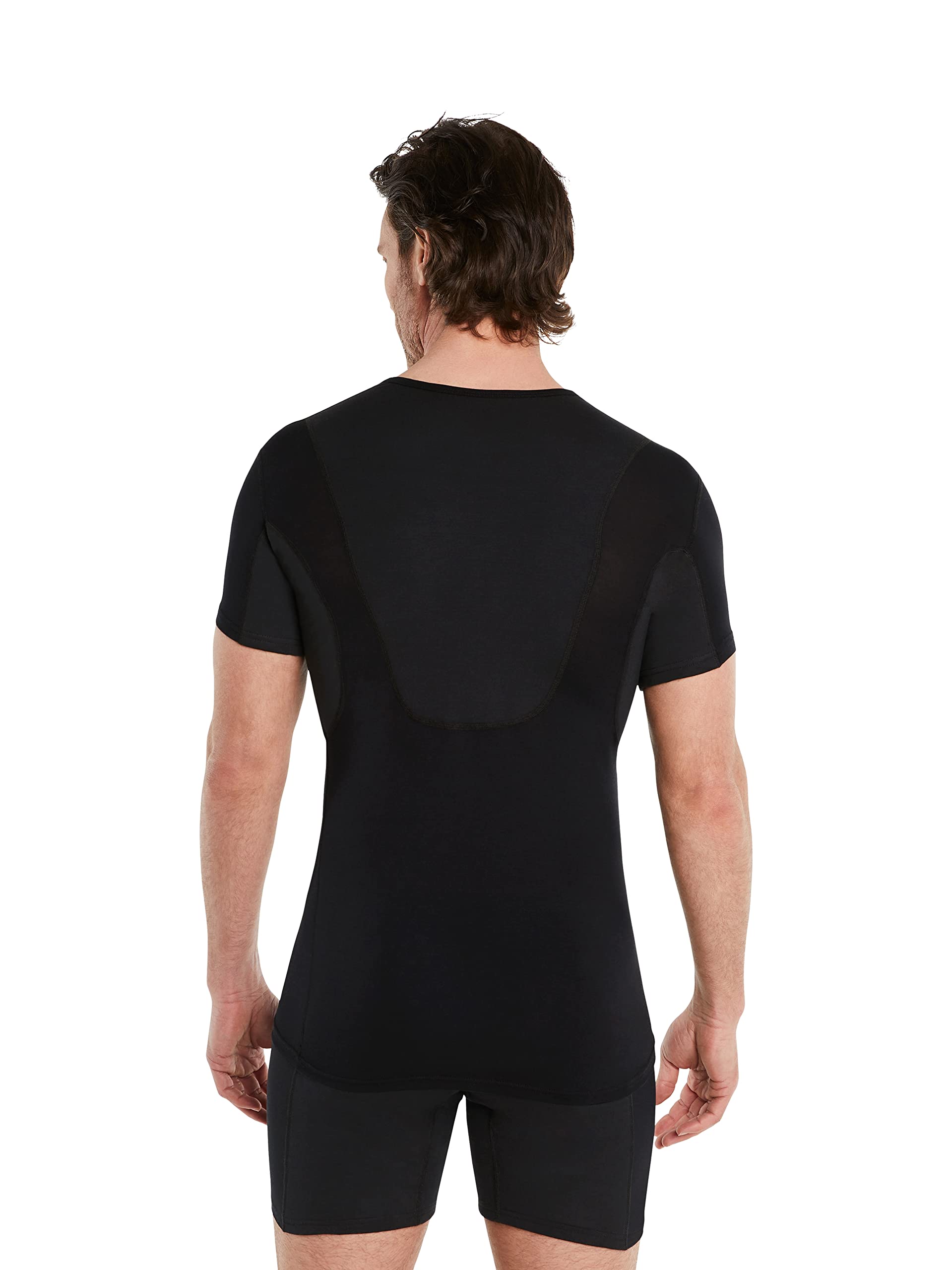 FINN Camiseta Anti-Sudor Hombre con inserción en la Espalda y Parches antisudor contra la Sudoración Intensa - Camiseta Interior con Protección Garantizada contra Manchas de Sudor y Mal Olor