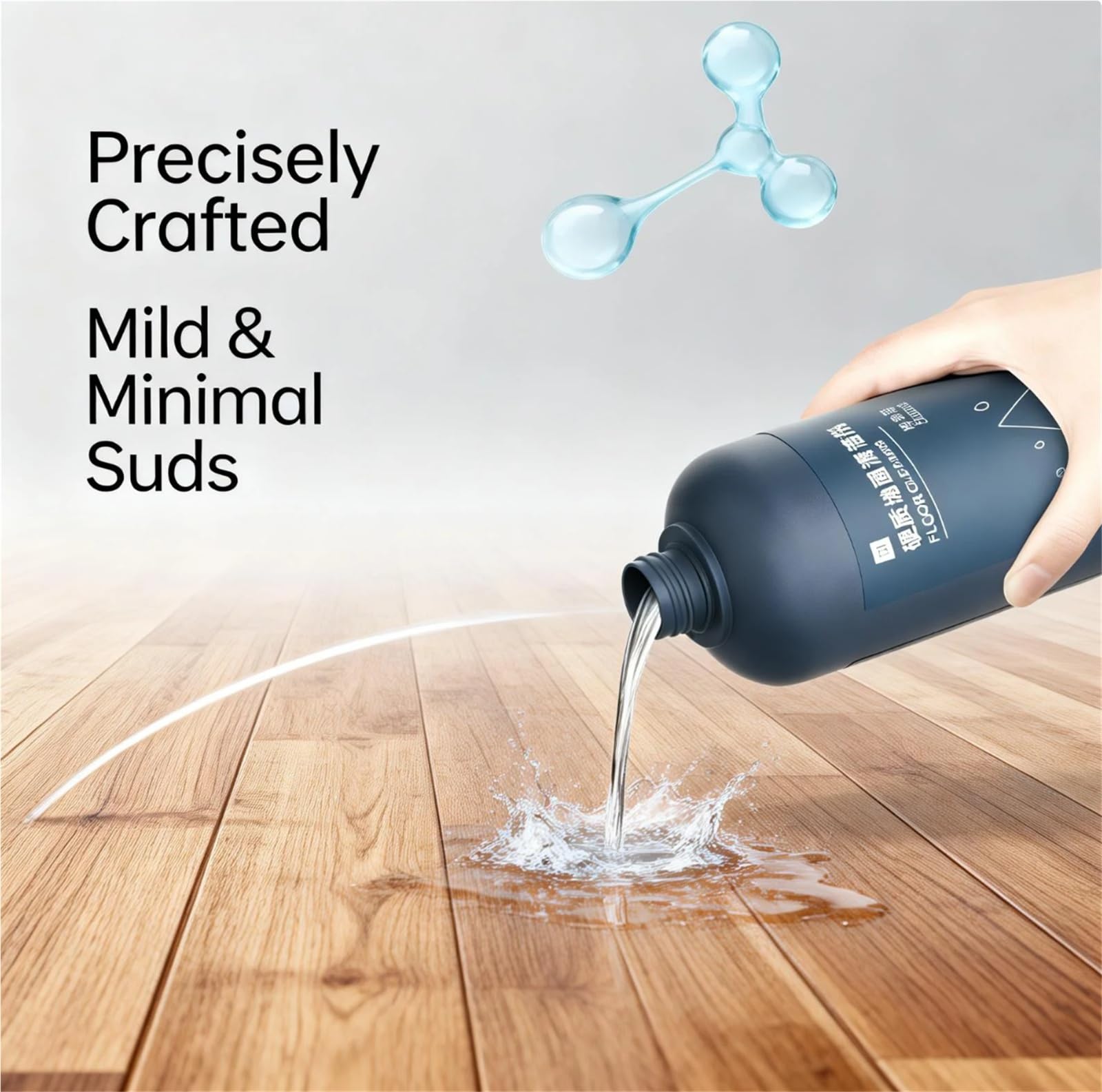 Compatible con Dyson Wash G1, solución limpiadora for pisos de baldosas y madera dura baja espuma, deja los impecables brillantes, 3 botellas 500 ml