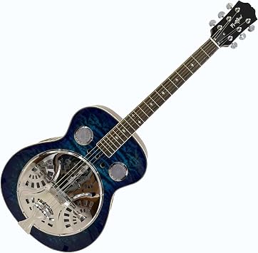 40-Inch Resonator Guitar with Spruce Top & Sapele Body, Okoume Neck, Rosewood Fingerboard | Bronze Strings | Beginner guitar Sky Blue