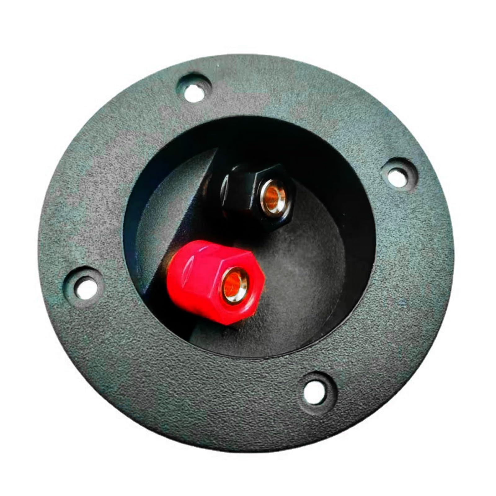2 Way Terminals Cup Connectors for Speakers Box Subwoofer Banana Terminals Round Screw Type Black Color Speakers