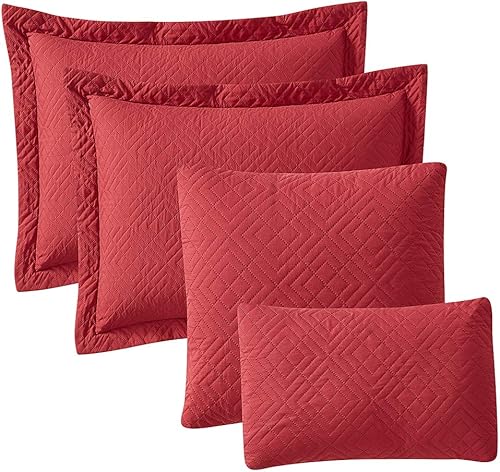 Miniatura 3 de Clara Clark Juego de colcha tamaño individual  Juego de colcha para todas las estaciones, juego de ropa de cama individual ligero de tejido Pinsonic