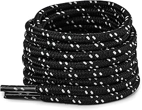 Tear-resistant round laces for work shoes, sports shoes and trekking shoes, long round laces made of polyester, diameter 4.5 mm, 75 cm - 150 cm length, replacement shoelaces premium laces
